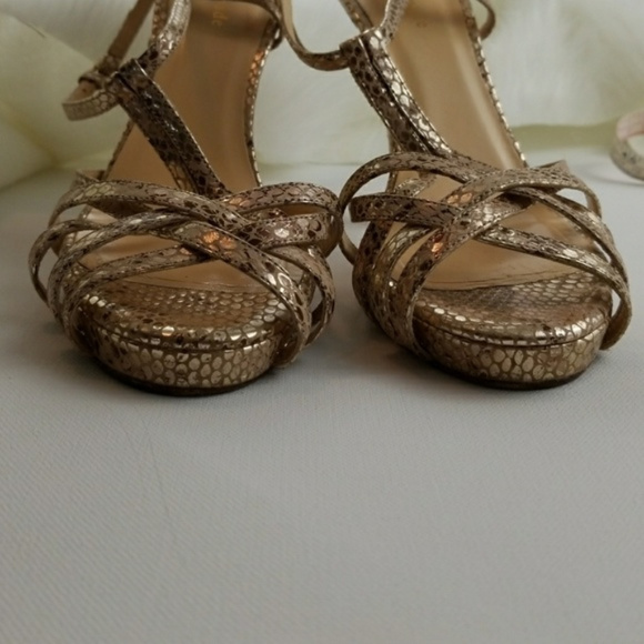 Kate Spade Gold Heels - Picture 3 of 6